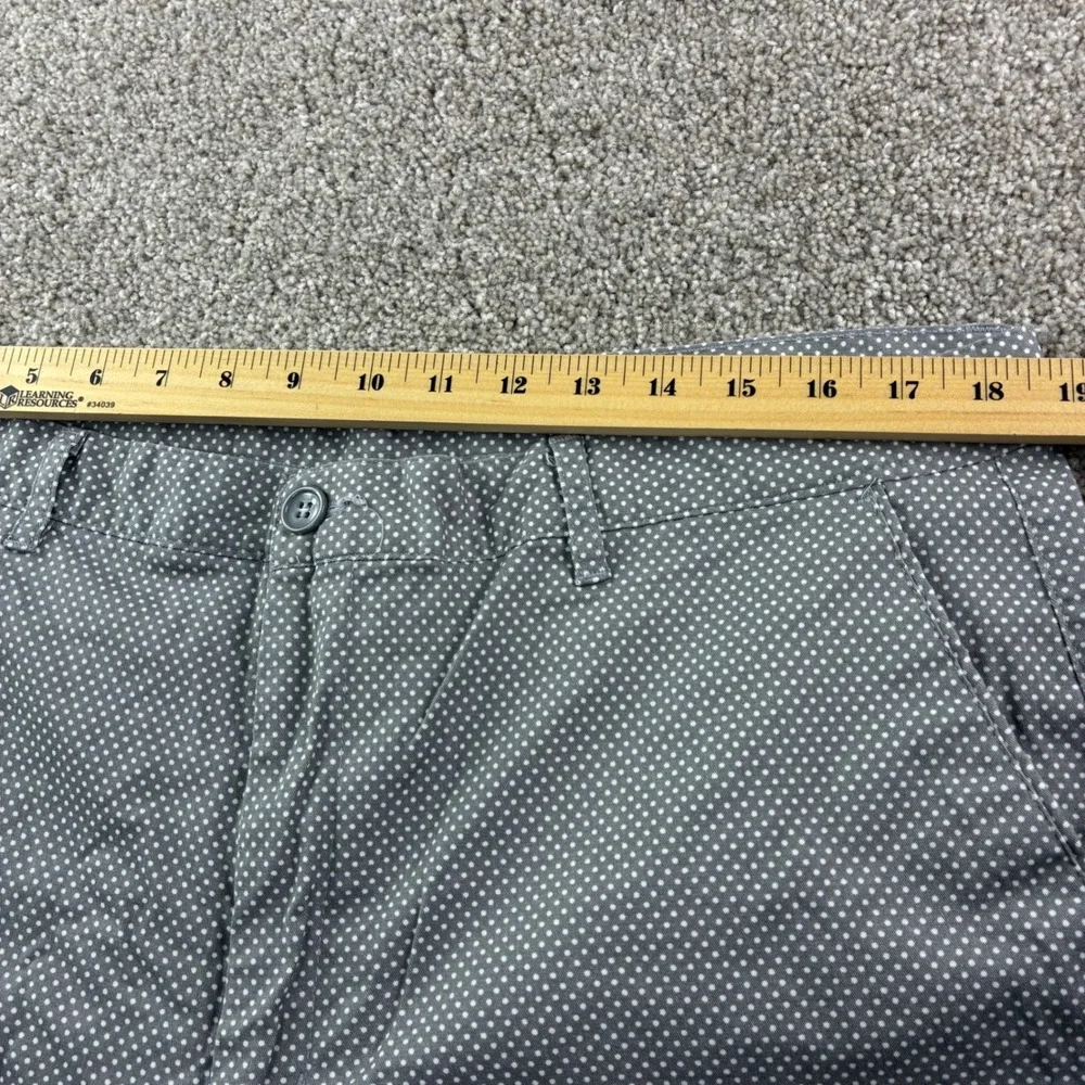 Mens Gray Micro Dot Golf Chino Shorts Flat Front Casual Size 40 Minimalist - Picture 6 of 7